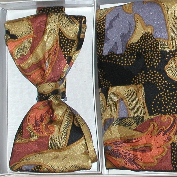 Men Formal Cravat Party Ascot Cummerbund Bow Tie - Picture 2 of 3